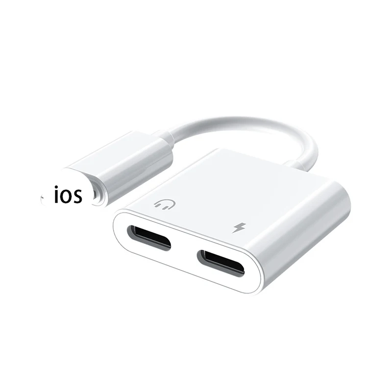 2 в 1 AUX-адаптер для Apple iPhone 6 6s 7 8 11 12 Mini XS SE XR X Pro MAX Plus | Мобильные телефоны и