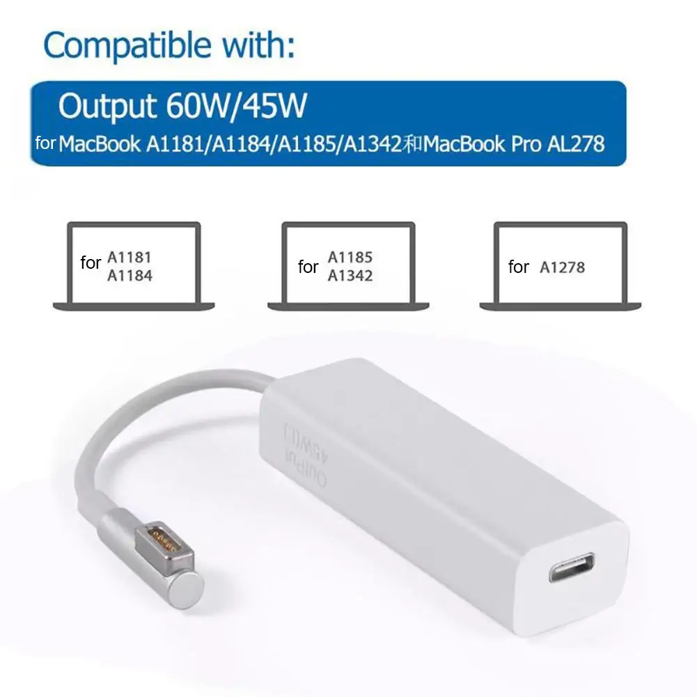 USB C Converters T/L Head USB C to Mag.safe 45W 60W High Speed Converter Adapter for MacBook Pro Computer Energy saving
USB C Converters T/L Head USB C to Mag.safe 45W 60W High Speed Converter Adapter for MacBook Pro Computer Energy saving