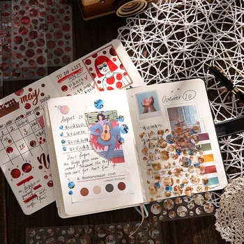 

Mohamm 3 Sheets Ins Style PVC Stickers Daily Waterproof Decoration Scrapbooking Paper Creative Stationary School Supplies