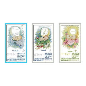 

Everlasting love Baby moon Ecological cotton Chinese Cross Stitch kits stampted printed DMC 14 11CT DIY gift wedding decoration
