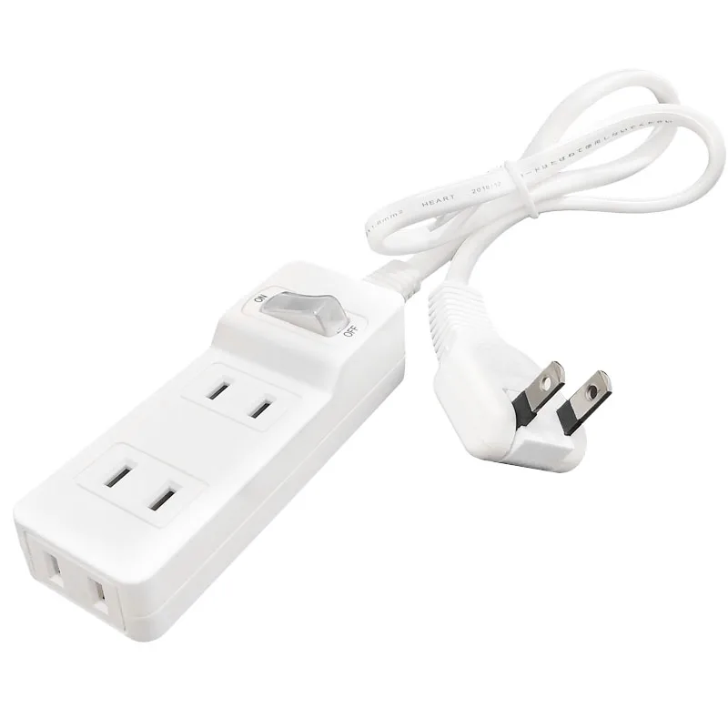 

180 Degree Rotation 2Pin US JP CN Plug Power Strip 1 to 3 Ways Power Conversion Extension Cord Socket 0.5/1/2/3Meter with Switch