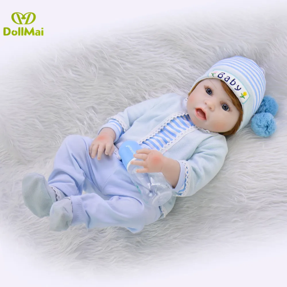 Полный Силиконовый reborn куклы Малыши-мальчики 2" 57 см дизайн bebes reborn menino bonecas дети подарок reborn игрушки куклы
