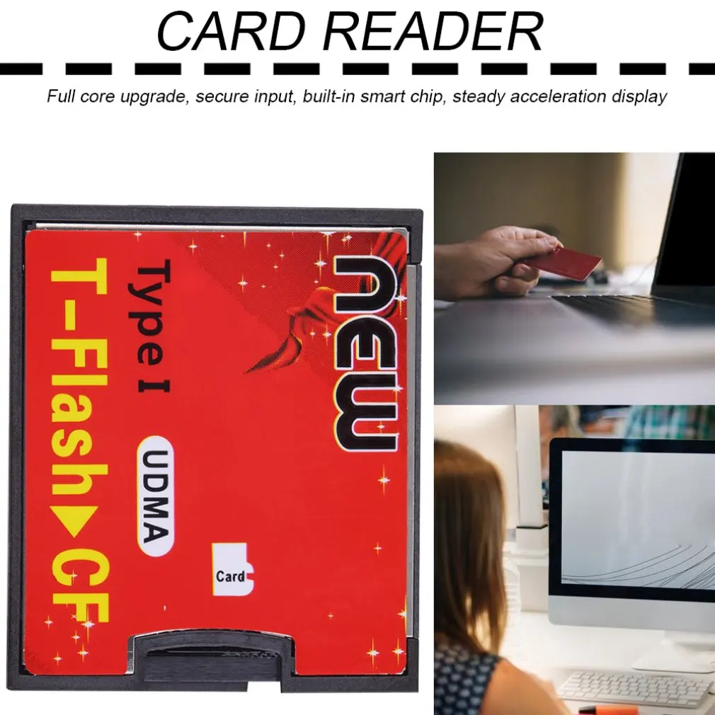Горячий T-Flash to CF type1 Compact Flash карта памяти UDMA адаптер до 64 Гб Wholelsae