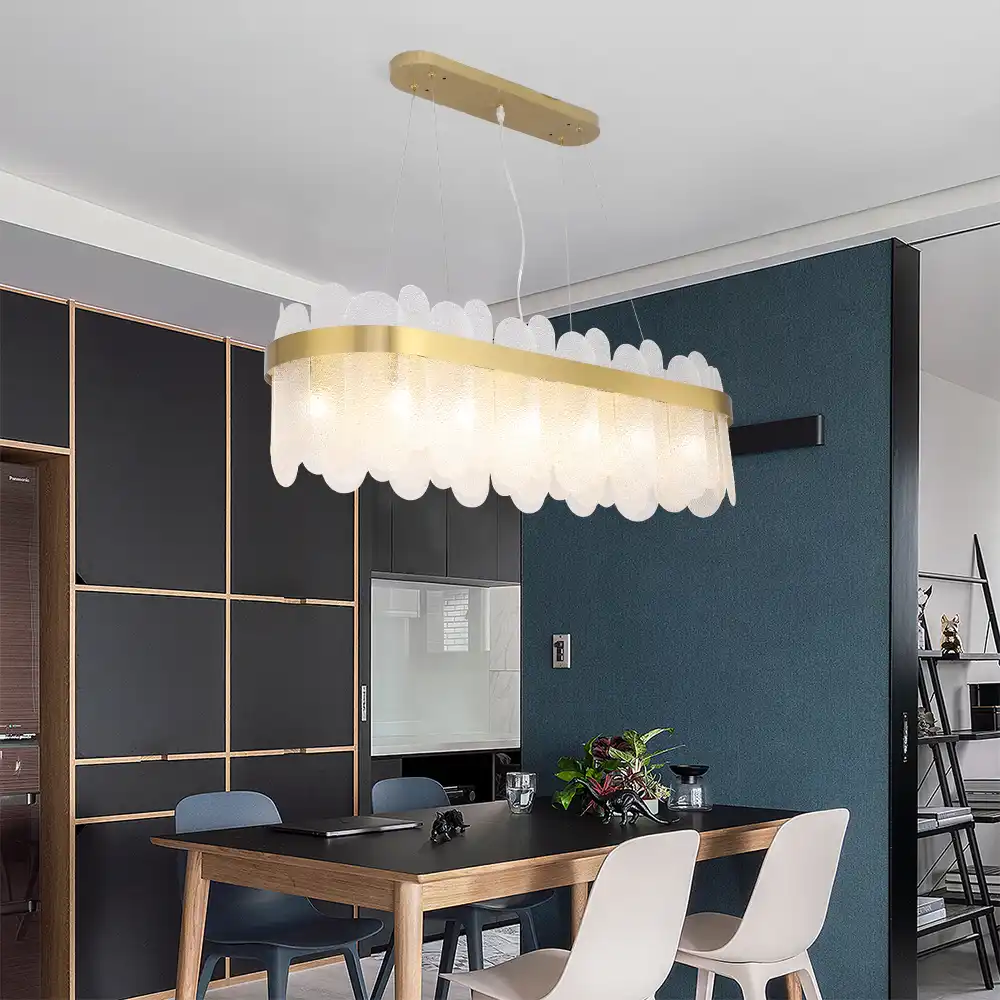 youlaike neue moderne kronleuchter beleuchtung für esszimmer oval glas  leuchten luxus küche insel hängen lampen mit led