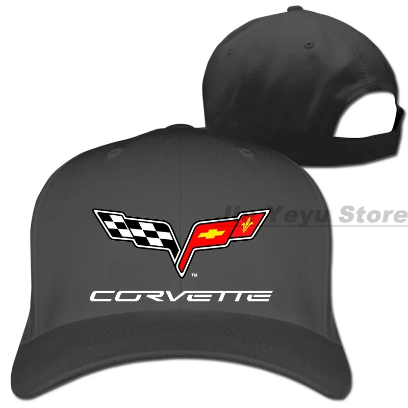 Chevrolet Corvette бейсбольная кепка для мужчин и женщин, Кепка-Дальнобойщик, модная Регулируемая Кепка - Цвет: 1-Black