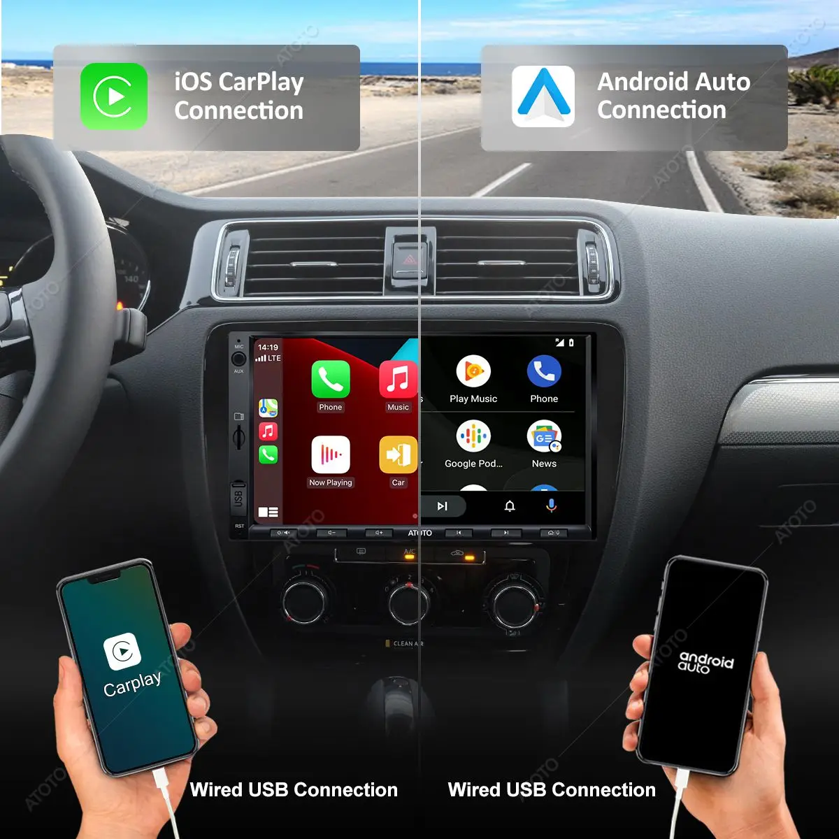 2din Linux Car Radio Autolink Stereo 