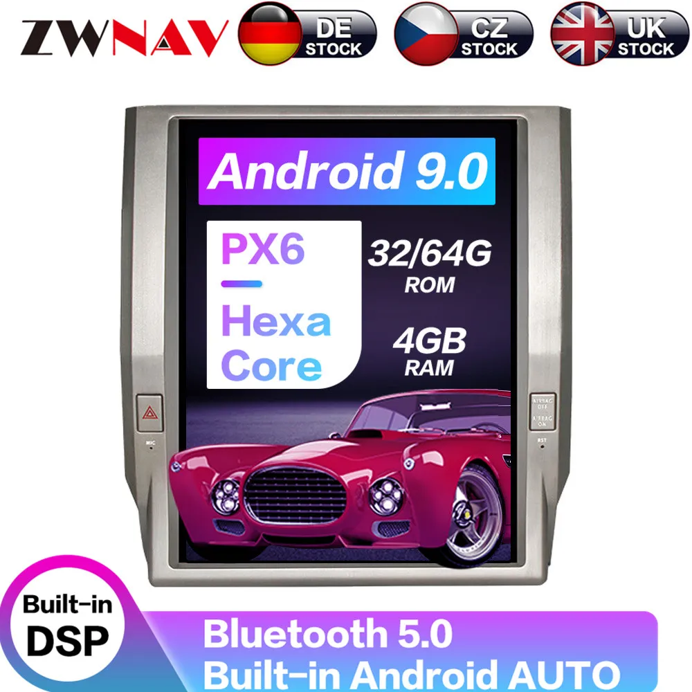 

Carplay DSP Android 9.0 PX6 Vertical Tesla Radio Screen Car Multimedia Player Stereo GPS Navigation For Toyota Tundra 2014-2017