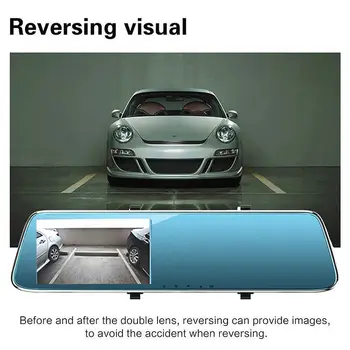 

4.3´´ 1080P HD Dual Lens Video Recorder Car DVR Rearview Mirror Dash Cam Recorder Camera Kits Hot Sale