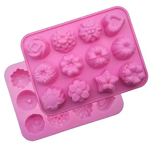 

HOT SALESï¼ï¼ï¼New Arrival 12 Patterns Silicone Ice Cube Chocolate Cake Cookie Cupcake Soap Molds Mould Wholesale Dropshipping