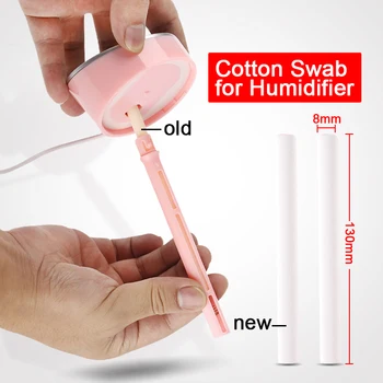 

KAIPUTE 8mm*130mm Cotton Swab Filterfor Air Humidifier for car diffuser Aroma Diffuser Can Be Cut Replace Parts 6 PCS/Lot