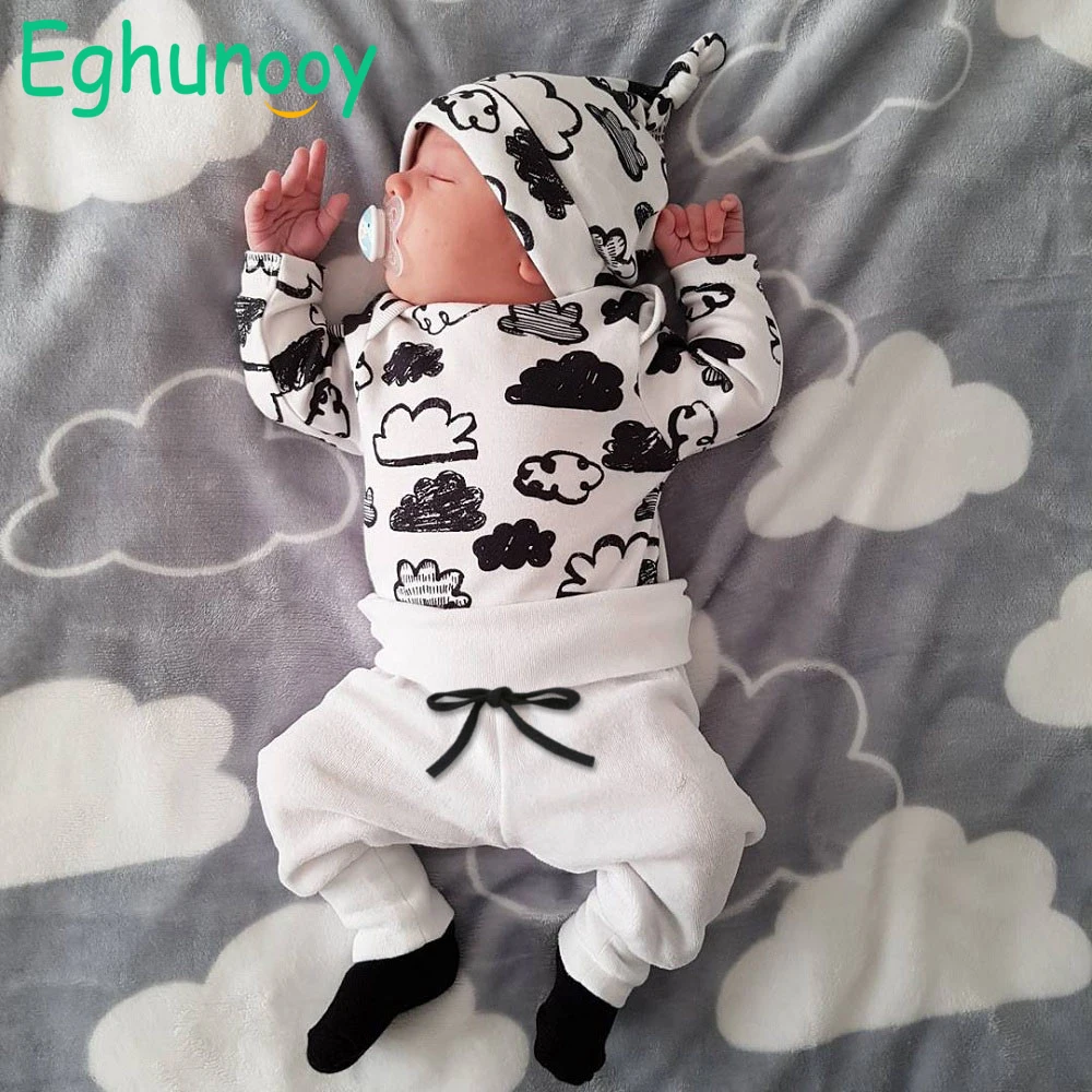Special Price Infant Clothing Outfits T-Shirt Newborn Baby-Boys Pant Long-Sleeve Cloud-Print Cotton 5BybBdA98