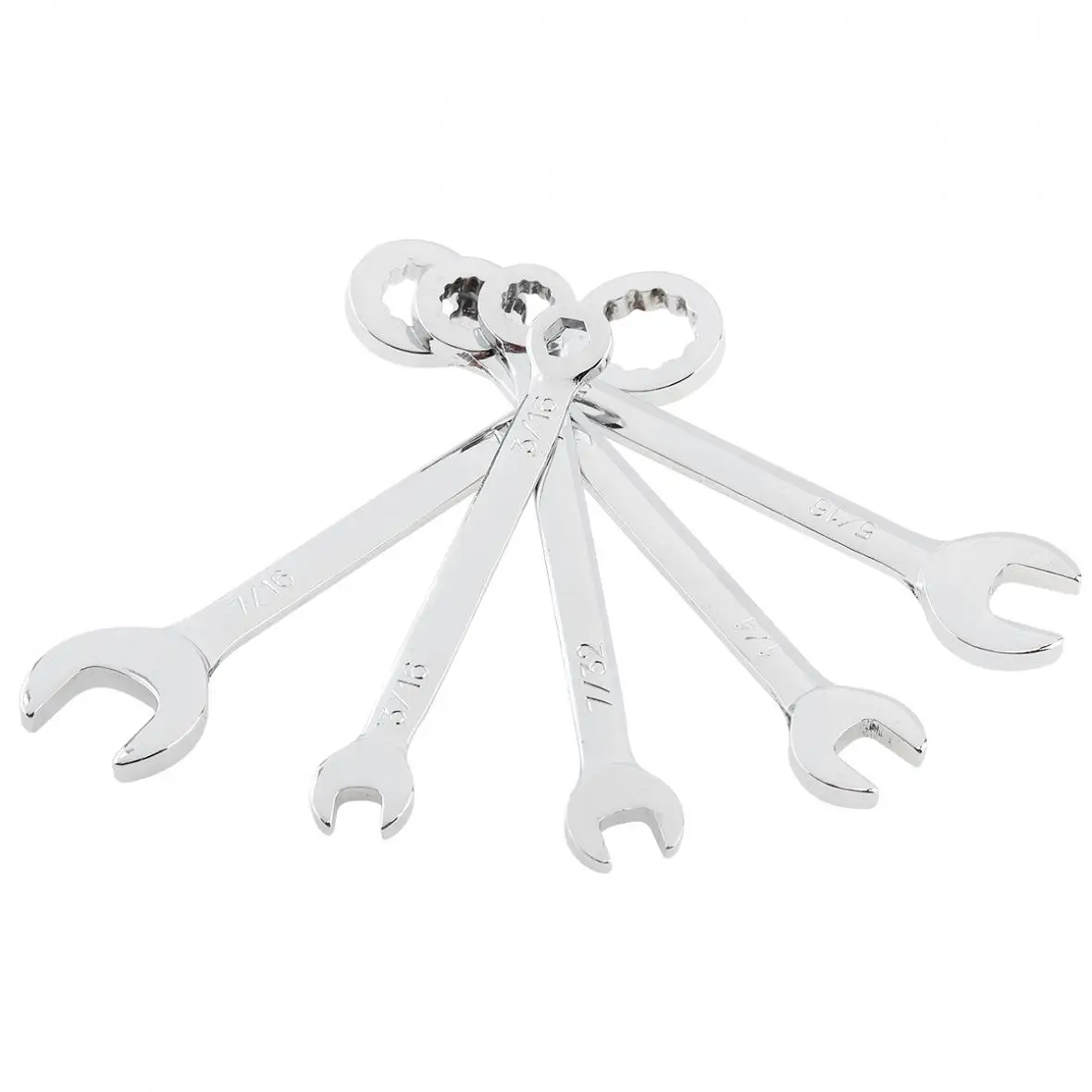 10pcs/set 4mm-11mm Mini Portable Imperial Wrench Spanner Steel Wrench Set Repair Tool with Opening and Plum Blossom Head