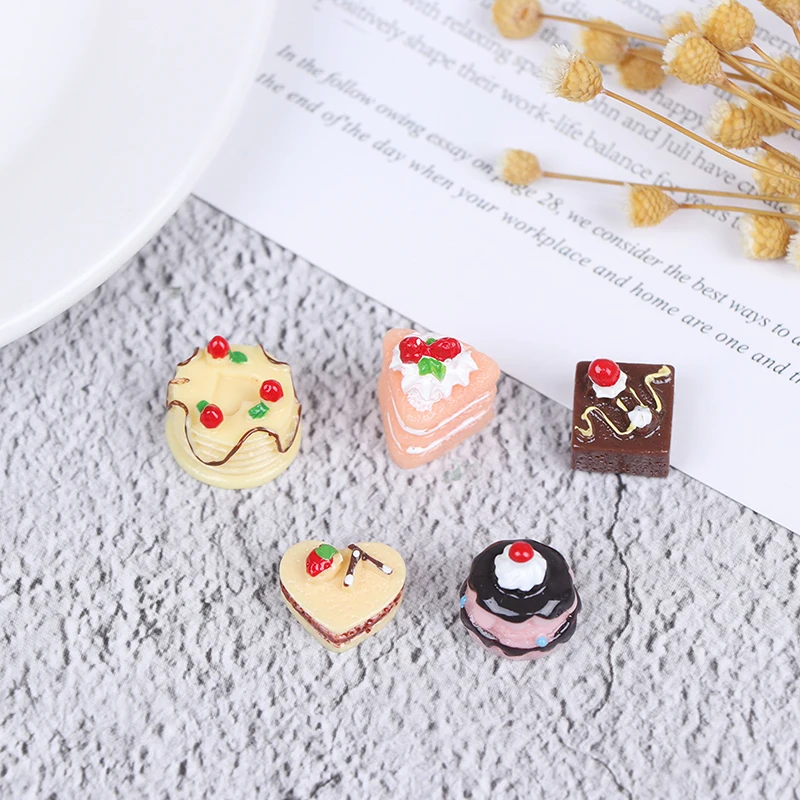 5Pcs Simulation Chocolate Cakes Miniature Food Figurine Dollhouse Accessories Decorate Your Cute Add Some Lively Aure | Игрушки и хобби