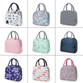 

Hot Sale New Fresh Insulation Cold Bales Thermal Oxford Lunch Bags Waterproof Leisure Bags Cute Flamingo Unicorn Tote Food Bags