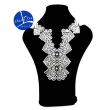 Вышивка шеи воротник diy поддельные съемные воротники водорастворимые Женская бутоньерка трехмерные кружевные аксессуары