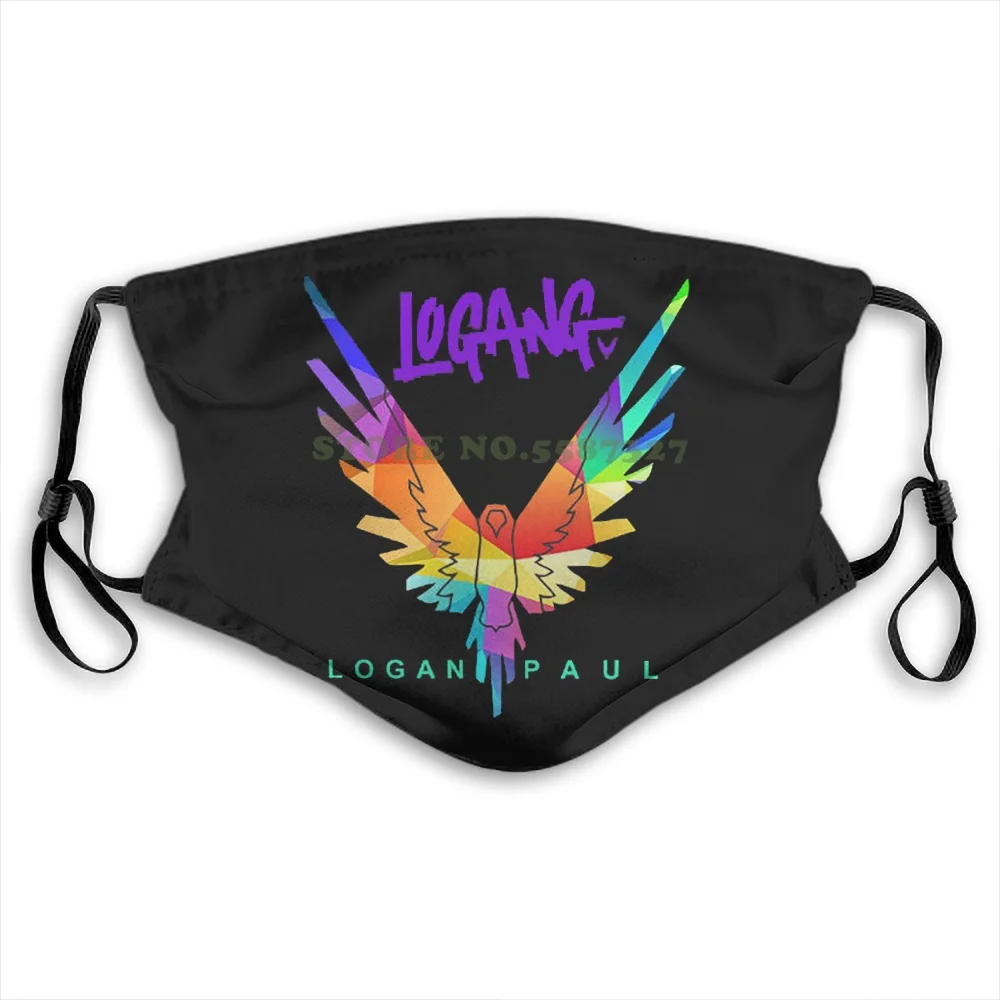 Стирающаяся черная маска для лица Logang Logan Paul Maveric Merch 2Xl | Аксессуары одежды