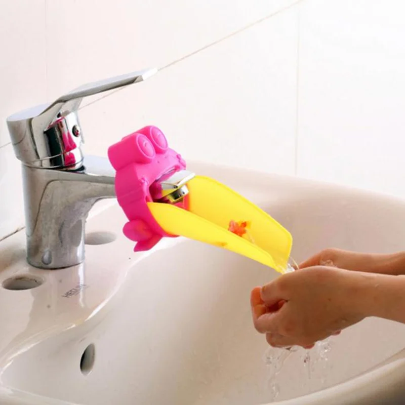 Frog Faucet Extender Sink Handle Extension Toddler Kid Children Hand Wash Tools Water Trough Kitchen faucet Accessorise | Обустройство