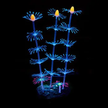 

Fish Tank Aquarium Landscape Underwater Silicone Luminous Effect Simulation Coral Plants with fluorescent effect for Decoration