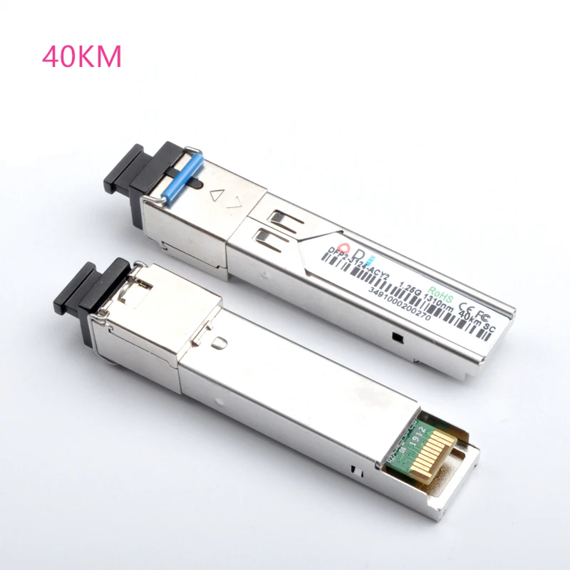 SC SFP Fiber optic module 1.25G SC 20/40/60/80/100KM 1310/1490/1550nm Single Fiber SFP Optical compatible with Mikrotik Cisco