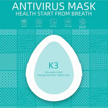 

Protective Mask Reusable Self-priming Filter Anti Dust Haze Bacterial Protection Face Mouth Mask