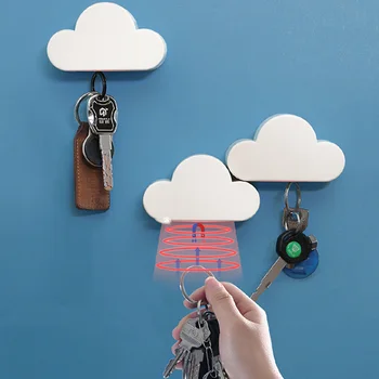 

Cloud Shape Magnet Key Hooks Storage Holder Chain Fridge Sticker Wall Suction Racks Over The Door Hooks Wall Houlder Hanging