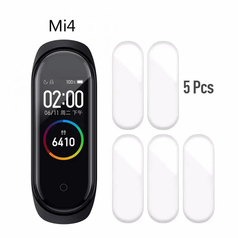 5 шт. Гидрогелевая Защитная закаленная пленка для Xiaomi Mi Band 4 3 2 прозрачная защитная пленка на весь экран - Цвет: 01