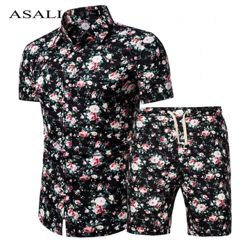 

Casual Mens Tracksuit Clothing Summer Men Set Fitness Suit Sporting Suits Short Sleeve T Shirt + Shorts Quick Drying 2 Piece Set