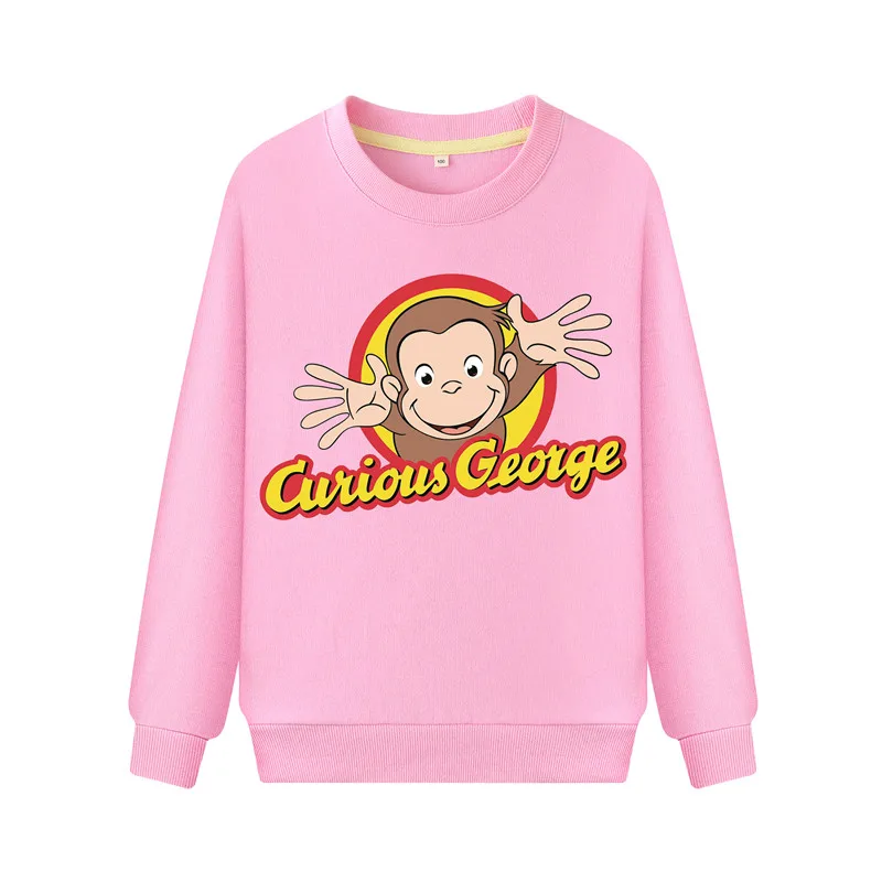 

Baby 100%Cotton Sweatshirt Clothes Boys Girls Cartoon Curious George Thin Hoodies Clothing Children Spring Autumn Costume WK049