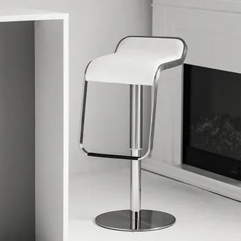 

Nordic Modern Minimalist Bar Chair Stainless Steel Brushed Bar Stool Designer Home Bar Stools Lift High Stool