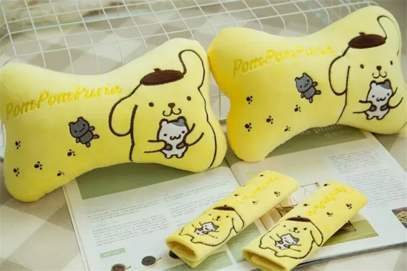 1 шт. мультфильм Cinnamoroll Собака Мелодия сиденье обивка ремней милый Sakura momoko автомобильный плечевой протектор pad автомобильный ремень безопасности чехлы