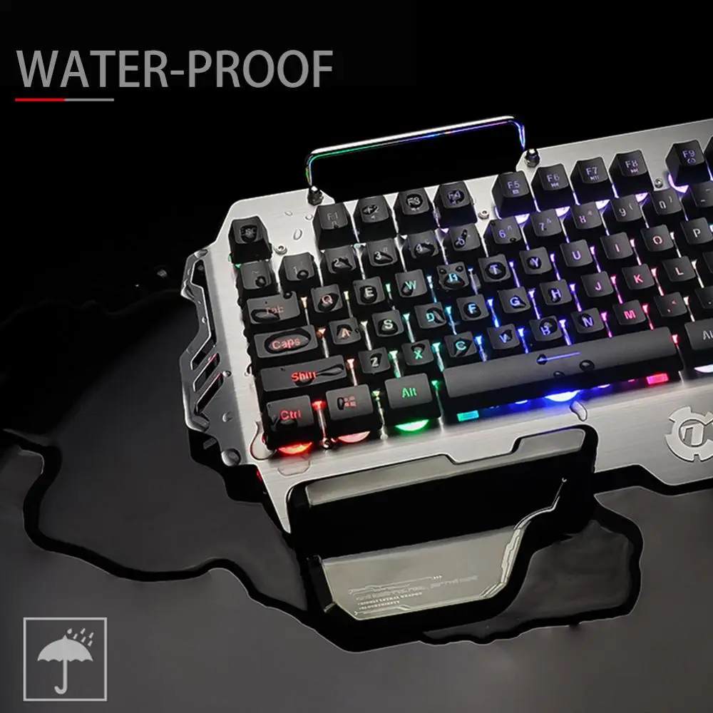PK-900 игровая клавиатура RGB смешанный цвет подсветка 7pin Компьютерные клавиатуры с подставкой для мобильного телефона держатель для ПК ноутбук Настольный