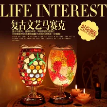 Цвет восстановление древних способов стеклянная лампа сладкое украшение спальное место лампа штекер сладкий светильник aing вид сладкого кабинета