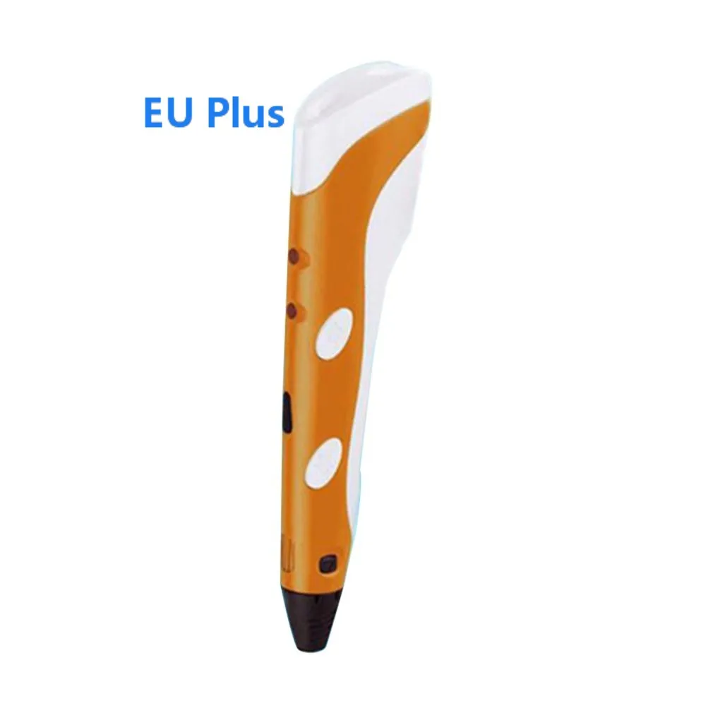 Orange EU Пластиковая 3D печать Ручка Детский праздник подарок 3D Ручка детская игрушка стерео живопись трехмерное литье - Цвет: Orange EU