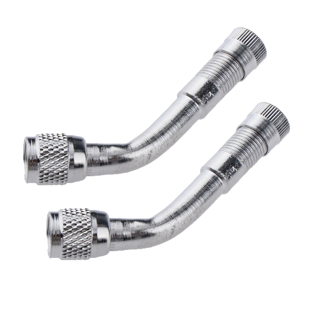 2x Valve Extension Tyre Stem Adapter Core Cap 135 Angle Car Bike Truck Brass