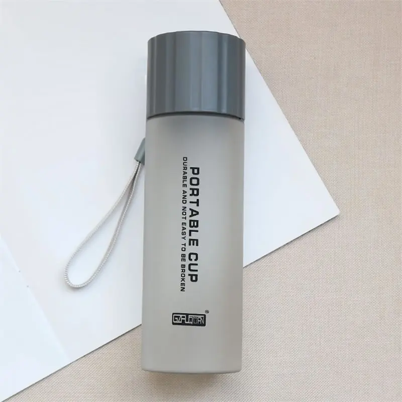 Grey Upspirit, 550 мл, пластиковая Матовая бутылка для воды, большая емкость, чайник для питья, портативный, для спорта на открытом воздухе, путешествия, шейкер для протеина, посуда для напитков - Цвет: Grey
