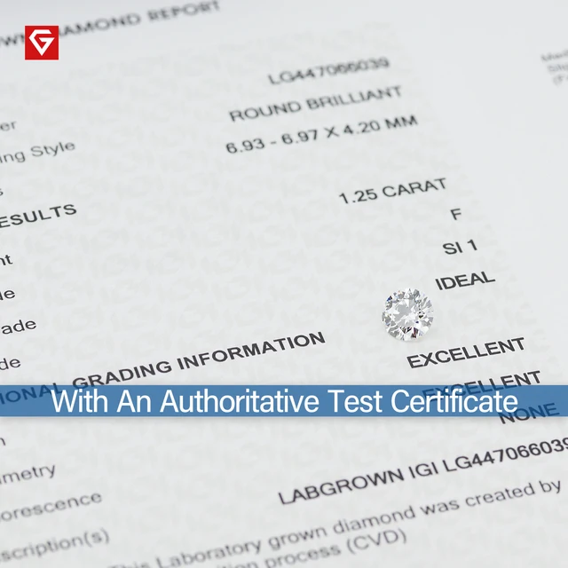 GIGAJEWE Customized E VS2 Round CVD Loose Diamond Manual Cutting Laboratory Grown Test Passed Gemstone For GIGAJEWE Customized E VS2 Round CVD Loose Diamond Manual Cutting Laboratory Grown Test Passed Gemstone For Jewelry Making