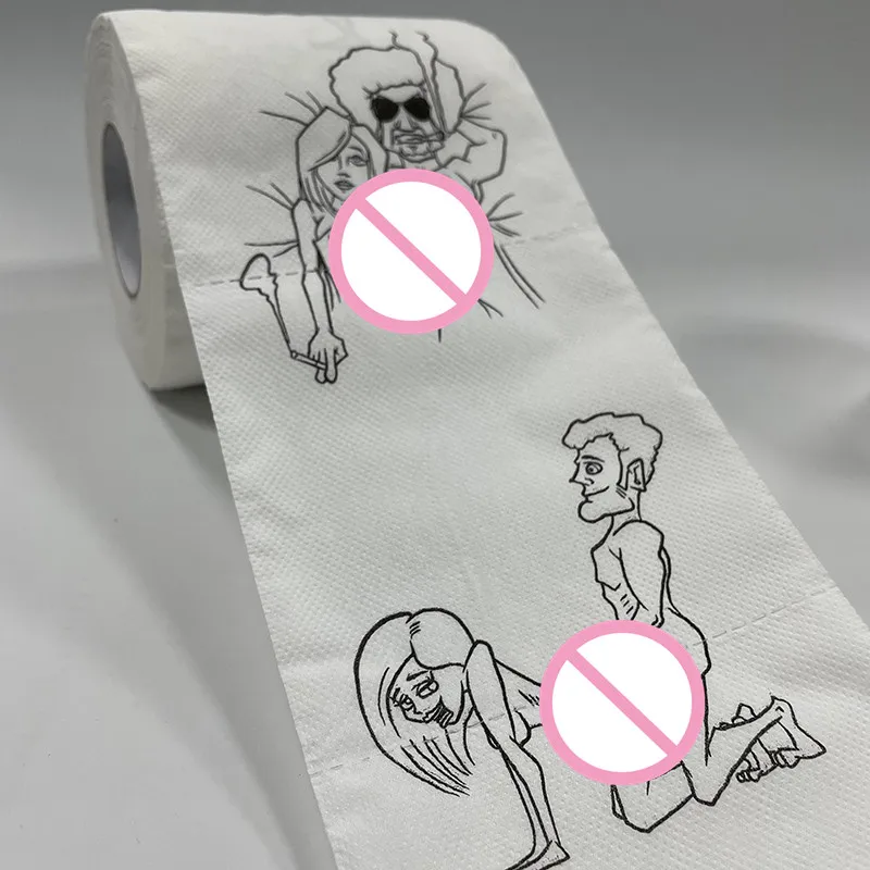 1 roll Household Fun Noverlty Paper sBath Tissue Bathroom Soft 3 Ply Fashion Funny Toilet Paper Bulk Rolls