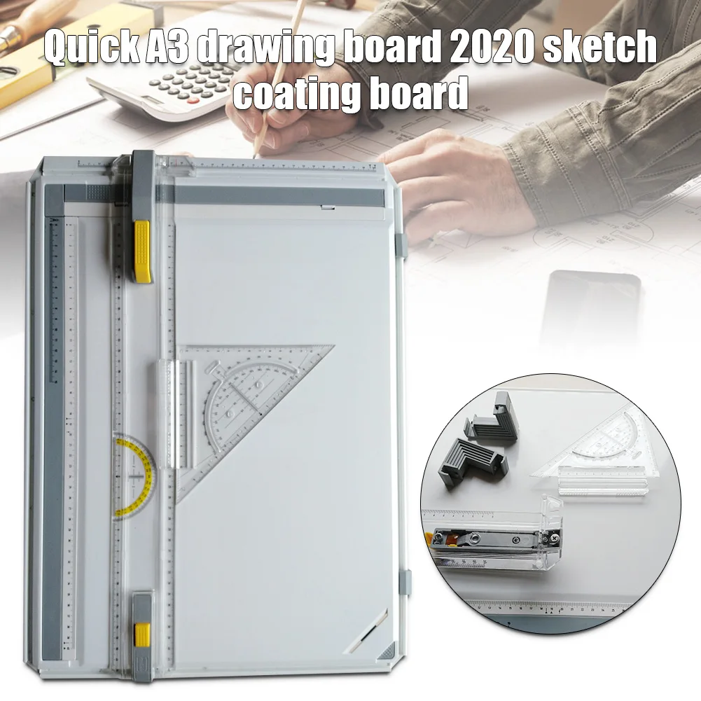 

Manual Drawing Board Drawing Table with Accessories Drawing Head Draft Painting Plate DJA99