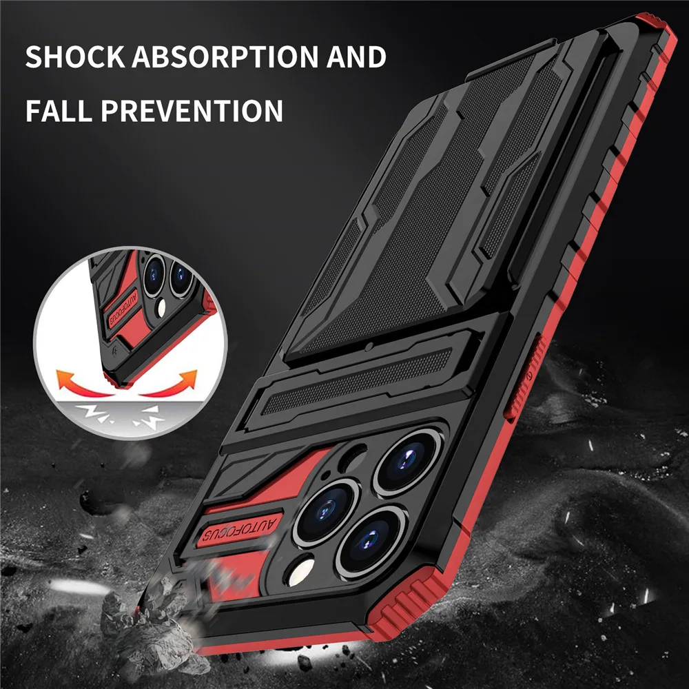 Custodia Per Telefono Per Iphone 12 Pro Max 12Max Resistente Agli Urti Portafoglio Porta Carte Di Credito Armatura Custodia Per Telefono Per Iphone 12