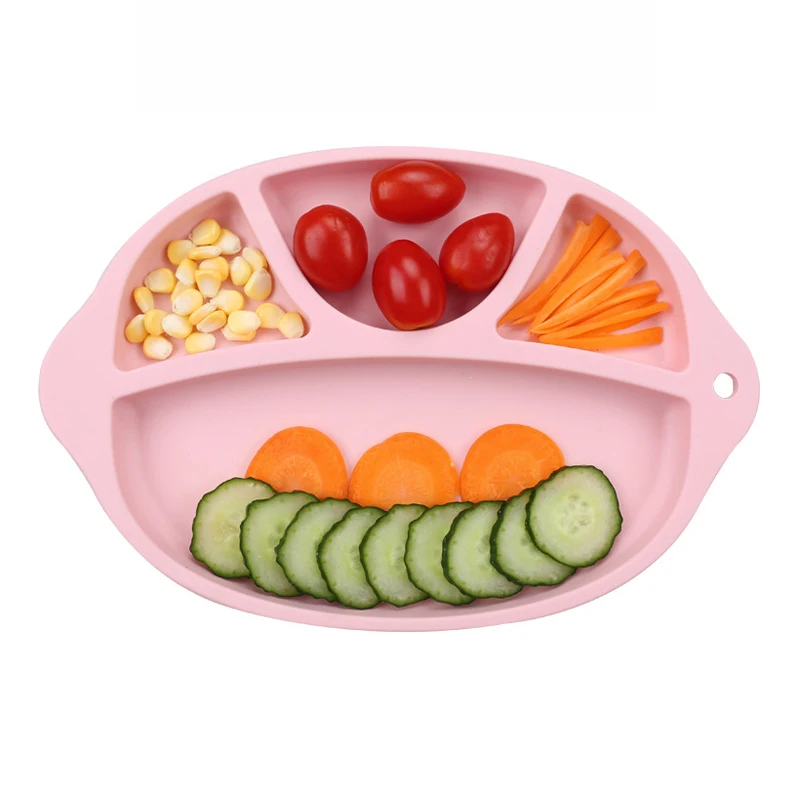 

Food Grade Silicone Placemat Waterproof Heat Resistant Non-slip Kitchen Table Mat Portable Child Silicone Table Mat with Divider