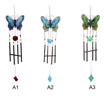 

96cm*23cm Butterfly Deccor metal Wind Chimes Outdoor Indoor hanging Wind Chimes Bells Home Garden Decorations
