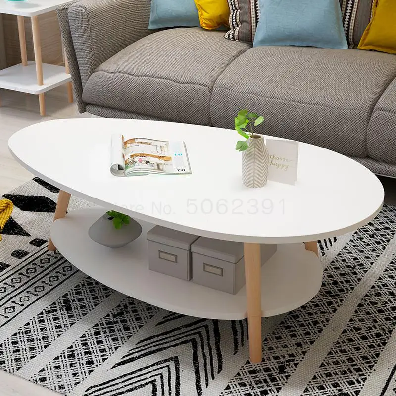 

Nordic Double-decked Tea Table Small Family Modern Living Room Table Simple Tea Table Creative Sofa Edge A Few Small Round Table