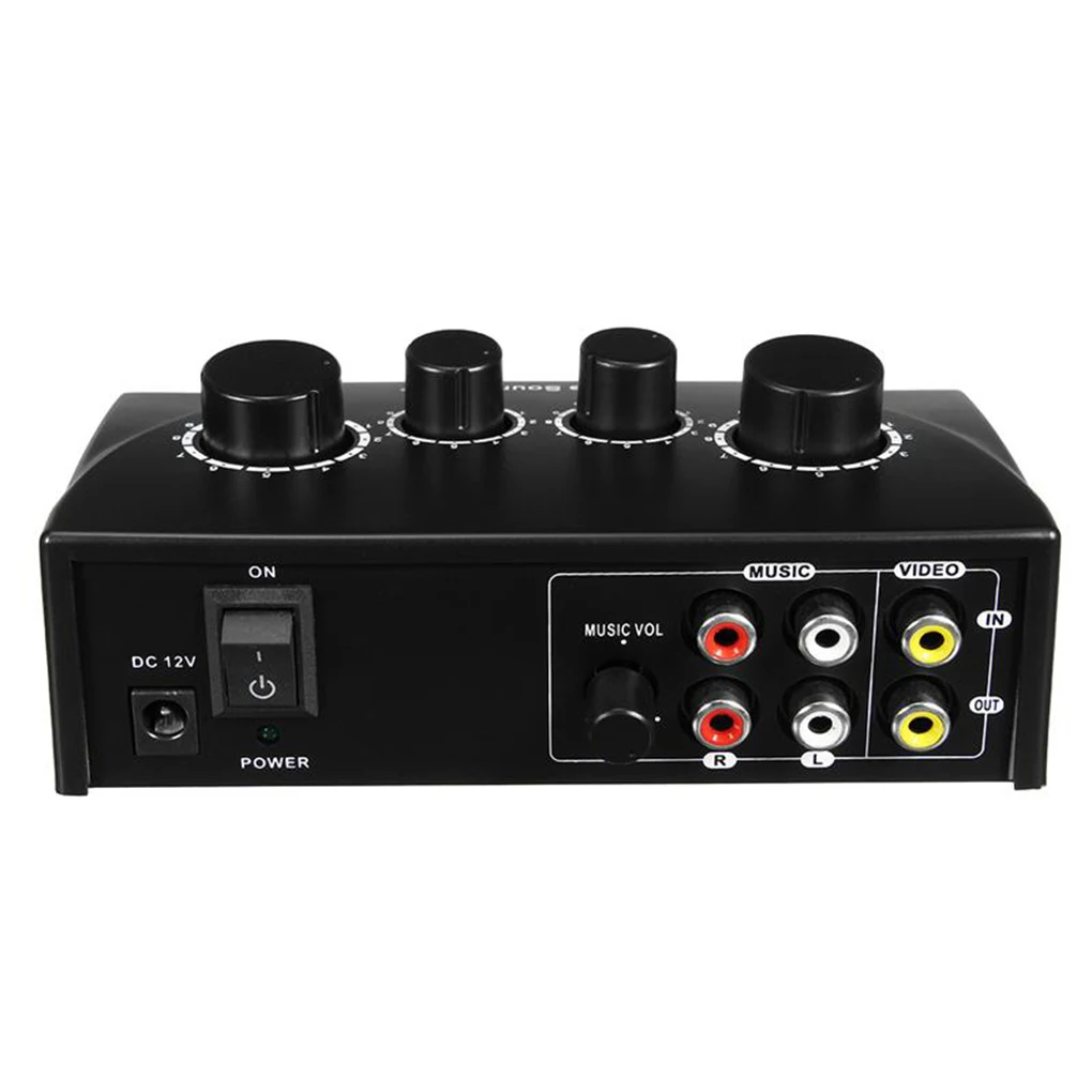 Sound-Mixer Dual Mic Eingänge Unternehmen Bühne Hause KTV Zimmer Digitale Karaoke Professional Audio System Maschine UNS Stecker Sound-Mixer Dual Mic Eingänge Unternehmen Bühne Hause KTV Zimmer Digitale Karaoke Professional Audio System Maschine UNS Stecker