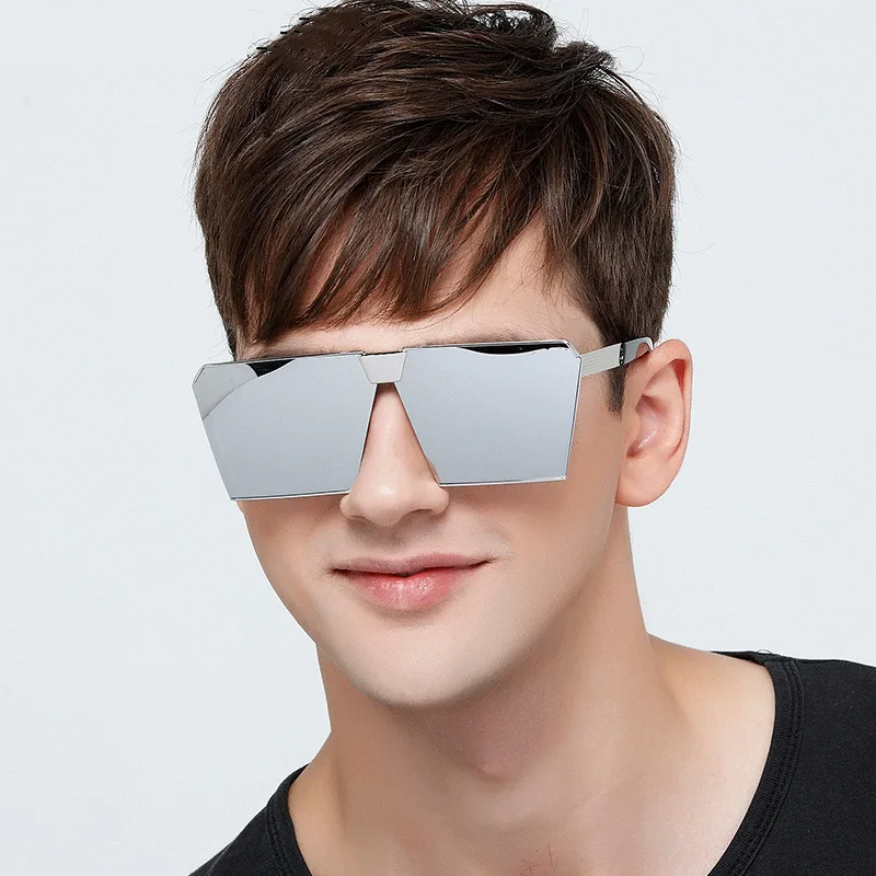 

ZAOLIHU Mirror Mens Square Sunglasses Fashion Rectangle Design Women Eyeglassess Colorful Lens Adult Eyewear UV400 Shades Gafas