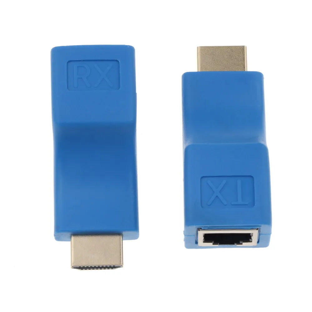 KEBIDU 1 пара HDMI Сетевой удлинитель 4 к Мини RJ45 порты до 30 м HDMI Расширение более CAT-5E/6 UTP LAN Ethernet кабель конвертер