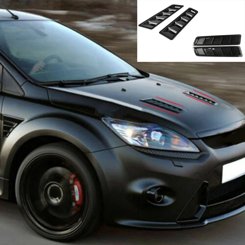 

Universal Car Air intake Scoop Bonnet Hood Vent Louver Cooling Panel Trim ABS Engine hood intake panel sticker car styling
