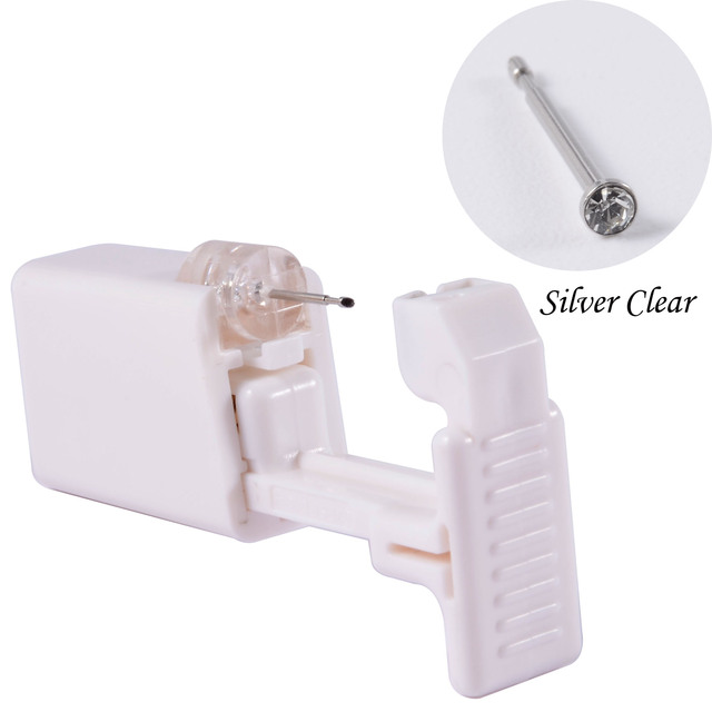 bending Disposable Safe Sterile Piercing Unit For Nose Studs Piercing Gun Piercer Tool Nose Ring Body Piercing Jewelry
