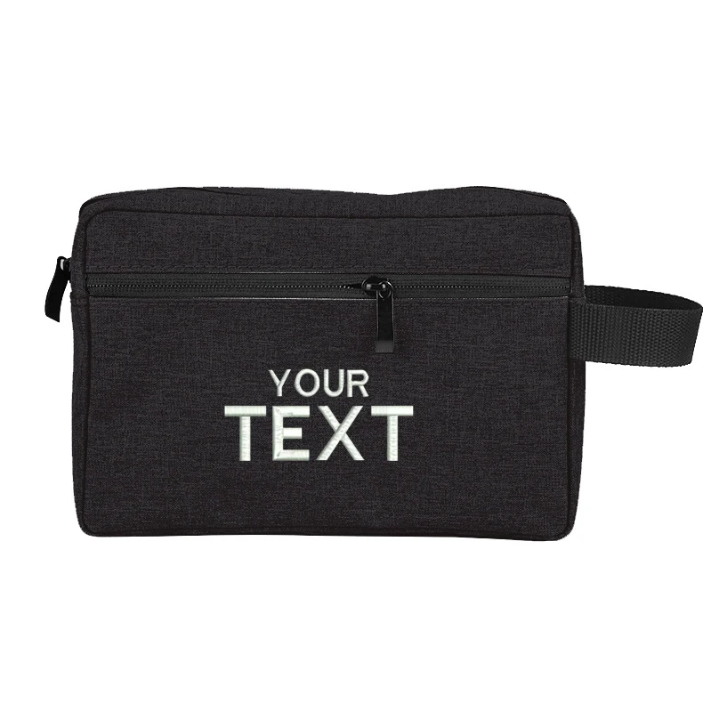 

Personalized Name Toiletry Bag Monogrammed Groomsmen Gift Washed Canvas Dopp Kit Embroidery Shaving Kit Men's Travel Case Pouch