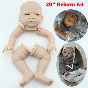 

Handmade DIY 20inch Reborn Kits Soft Silicone Blank Baby Doll Mold bebe reborn doll parts accessories