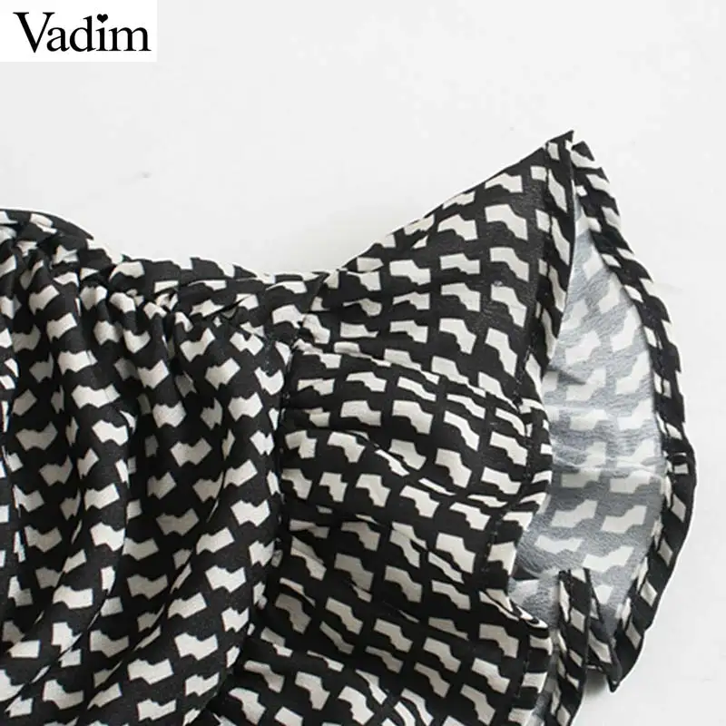Vadim женское сексуальное мини-платье с v-образным вырезом, плиссированное дизайнерское платье с длинным рукавом и боковой молнией, женские модные повседневные платья vestidos QD094